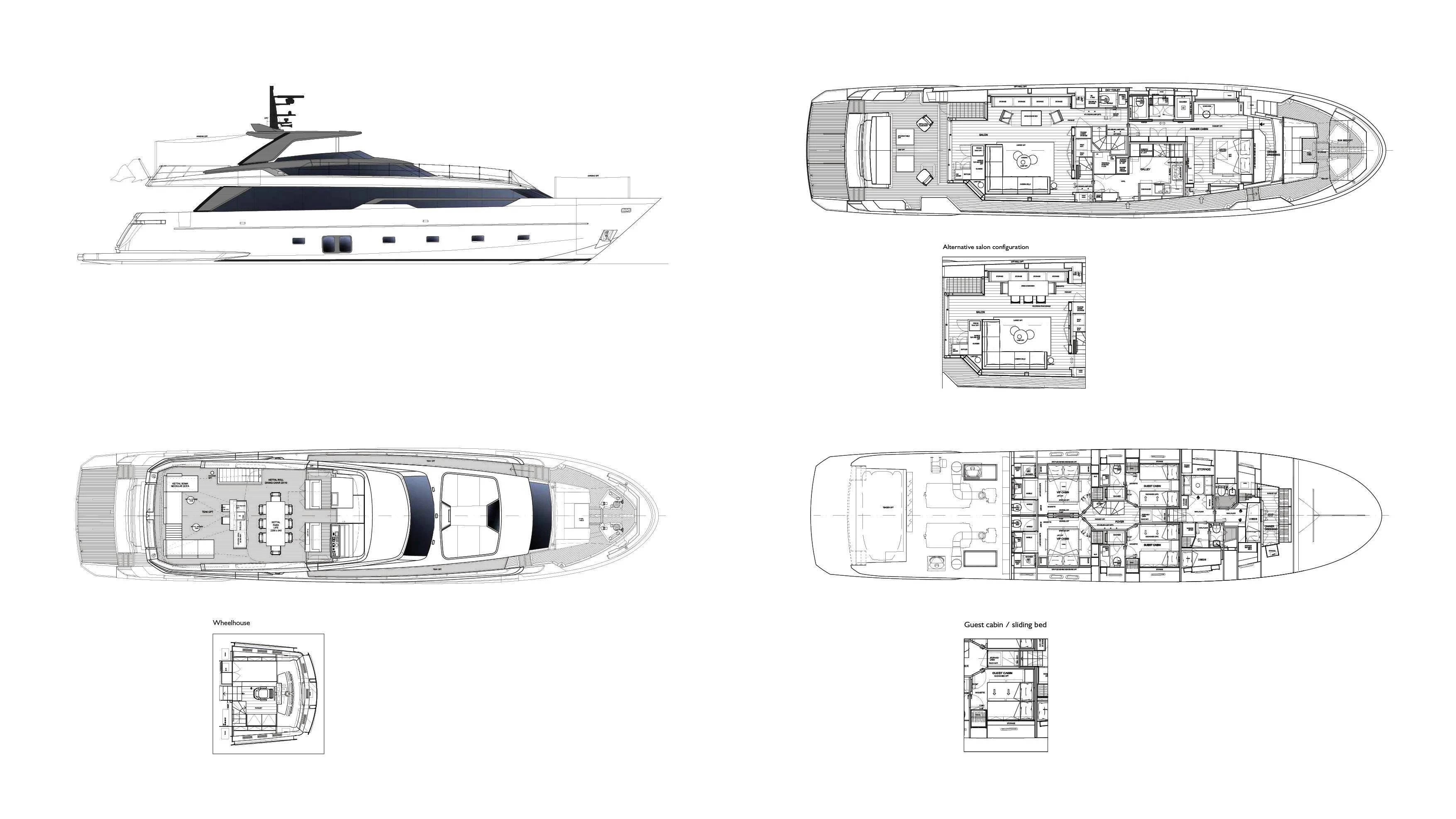diagram, engineering drawing aboard ADIOS Yacht for Charter