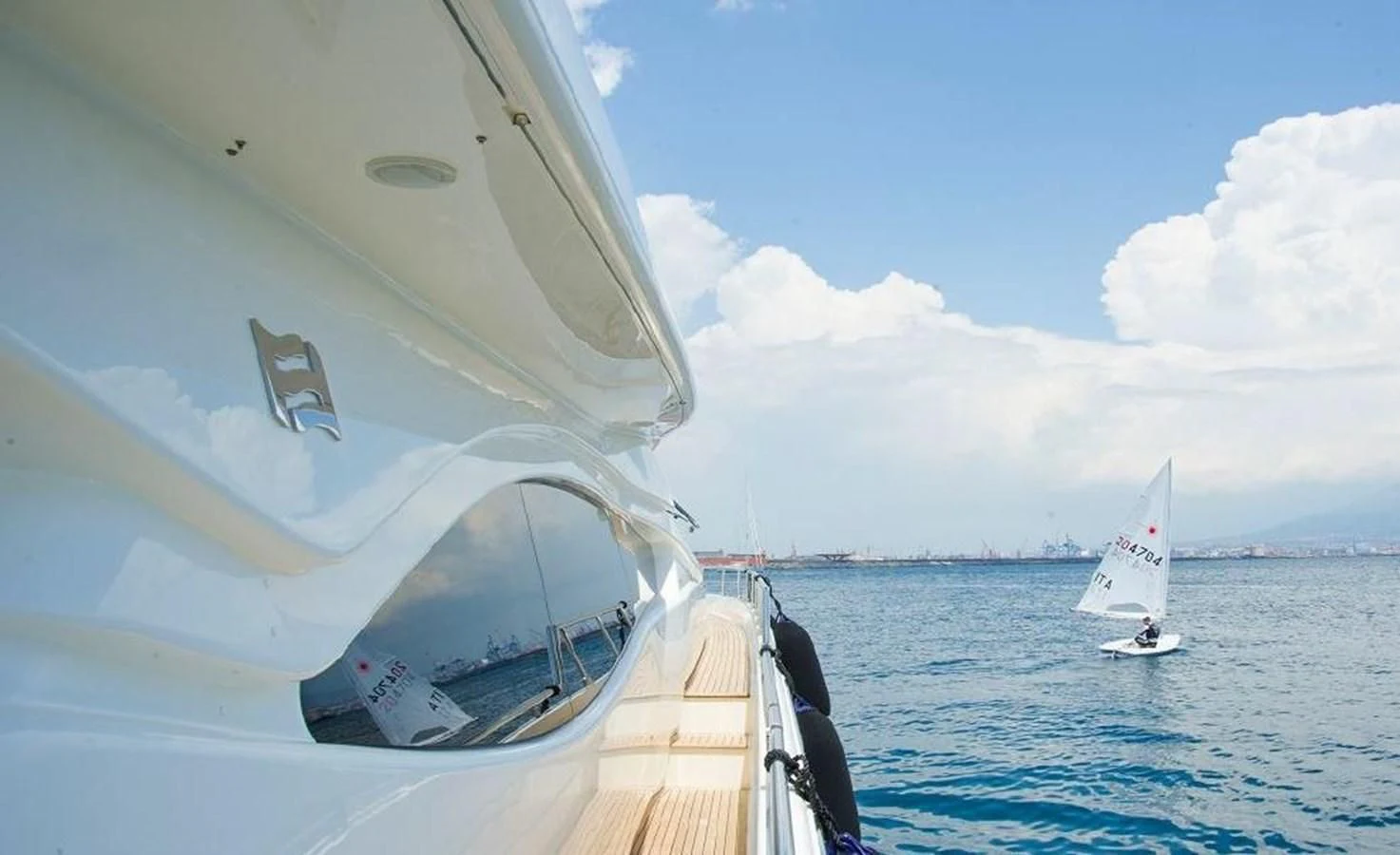a boat on the water aboard PAMPERO Yacht for Charter