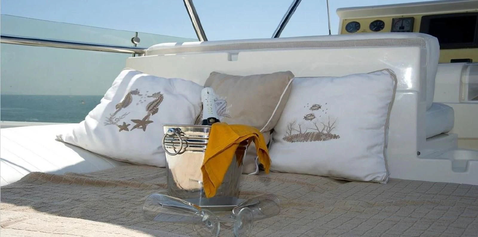 a boat on the water aboard PAMPERO Yacht for Charter