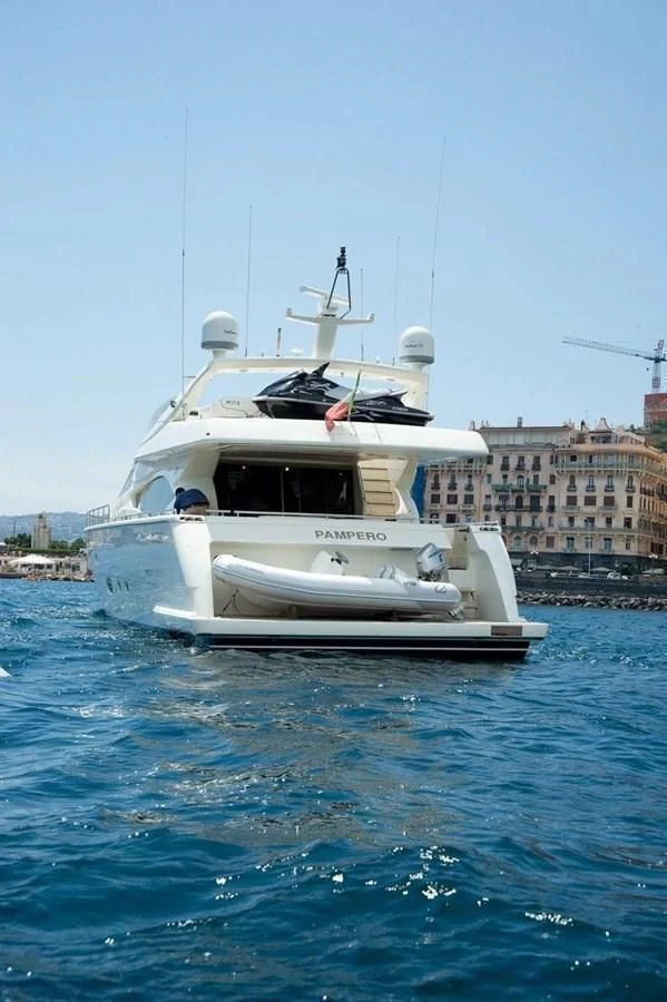 a boat in the water aboard PAMPERO Yacht for Charter