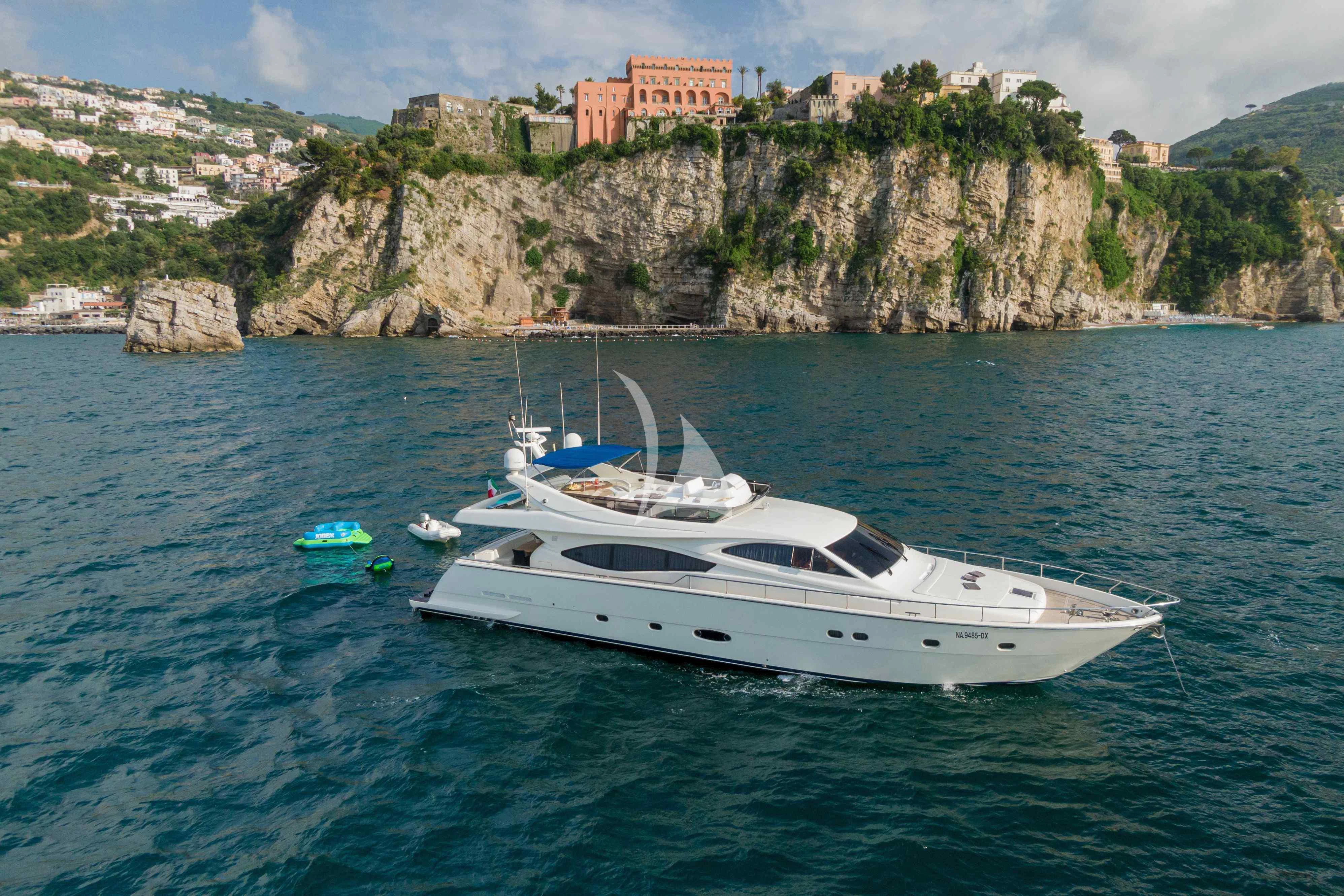 a boat in the water aboard PAMPERO Yacht for Charter