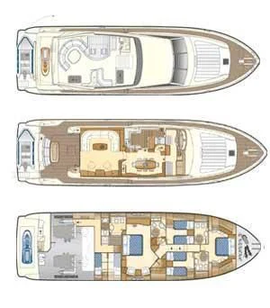 a couple of silver and gold rectangular objects with holes in them aboard PAMPERO Yacht for Charter