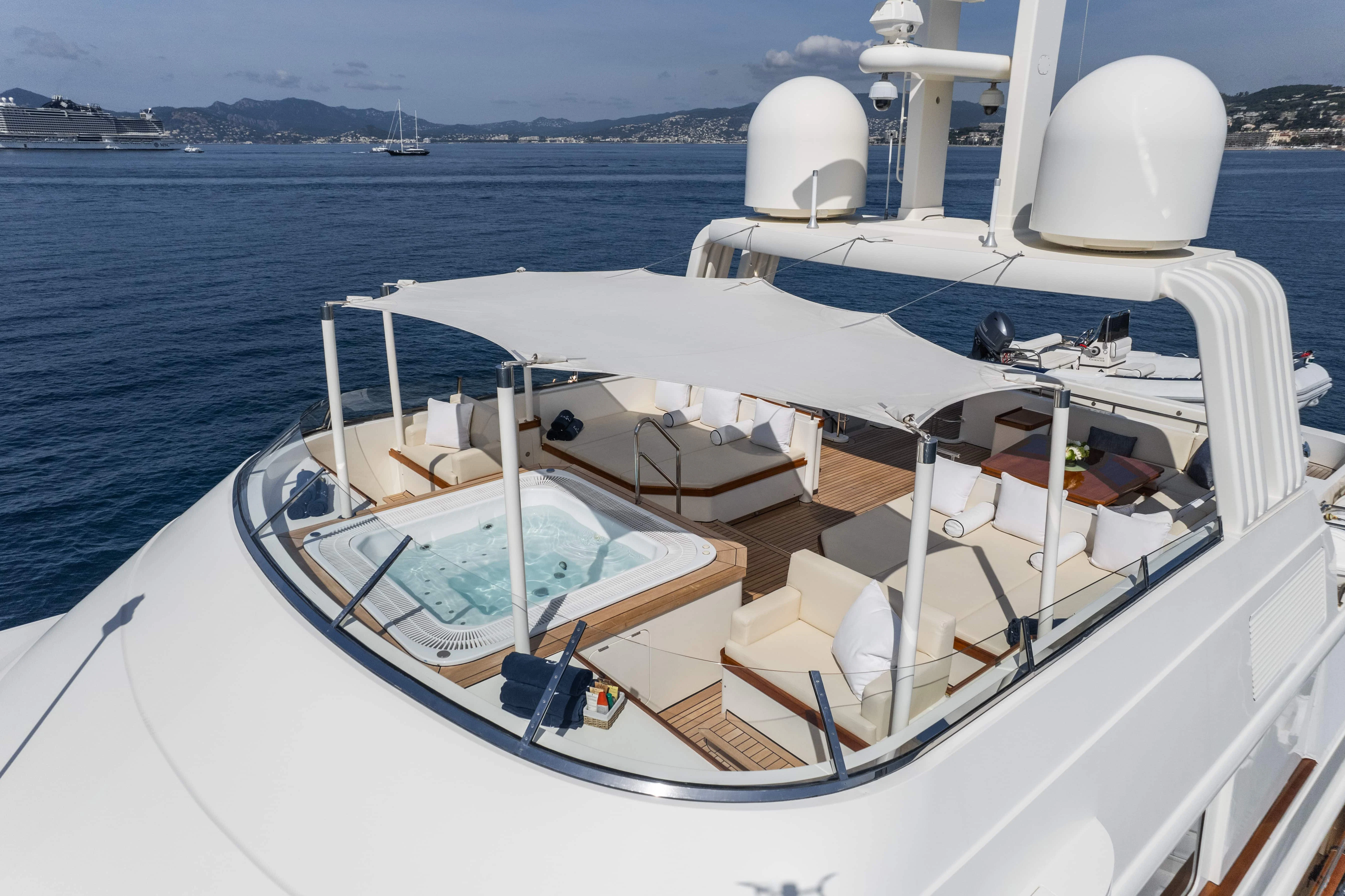 a boat on the water aboard FABULOUS CHARACTER Yacht for Charter