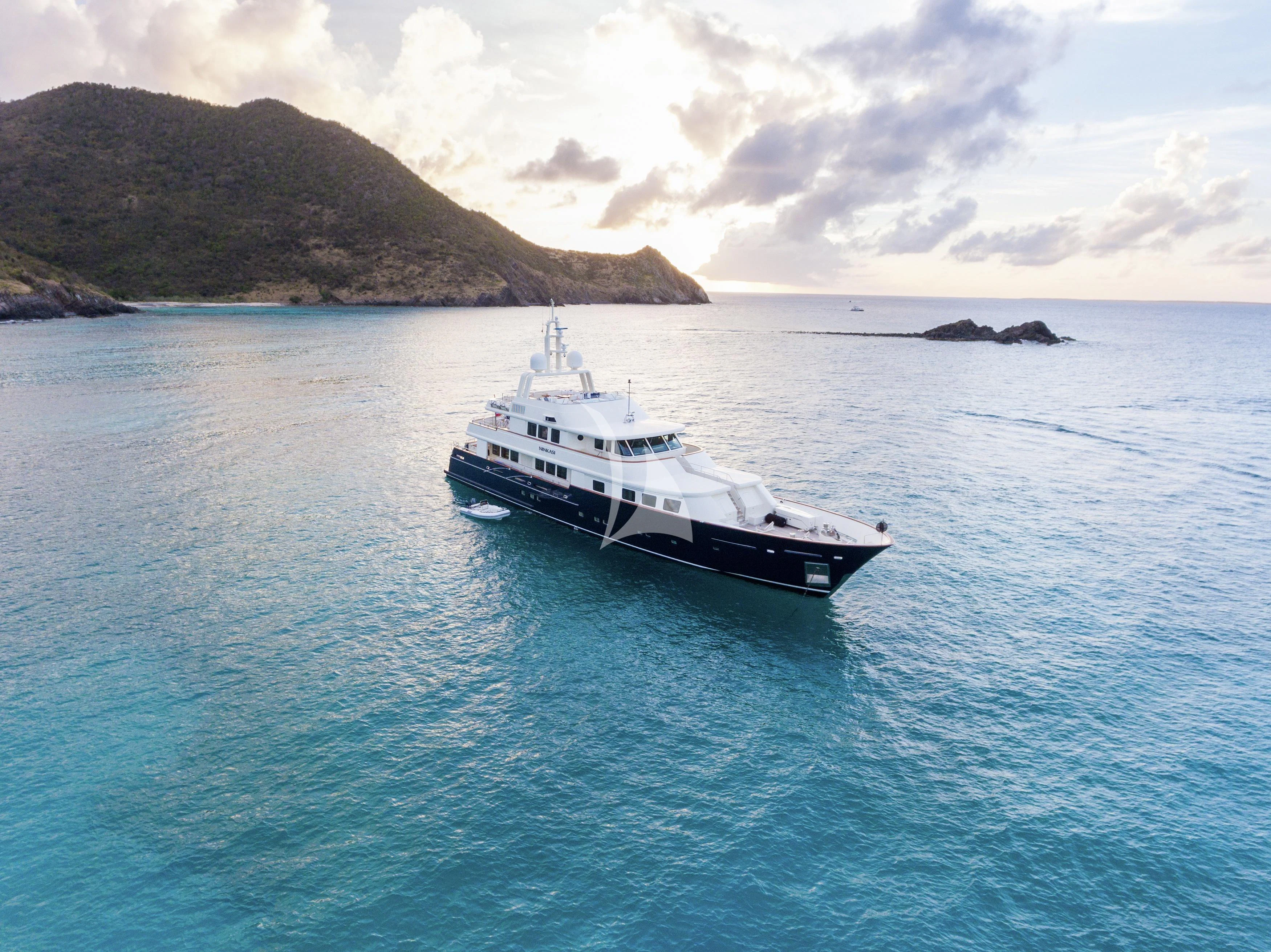 a boat in the water aboard FABULOUS CHARACTER Yacht for Charter