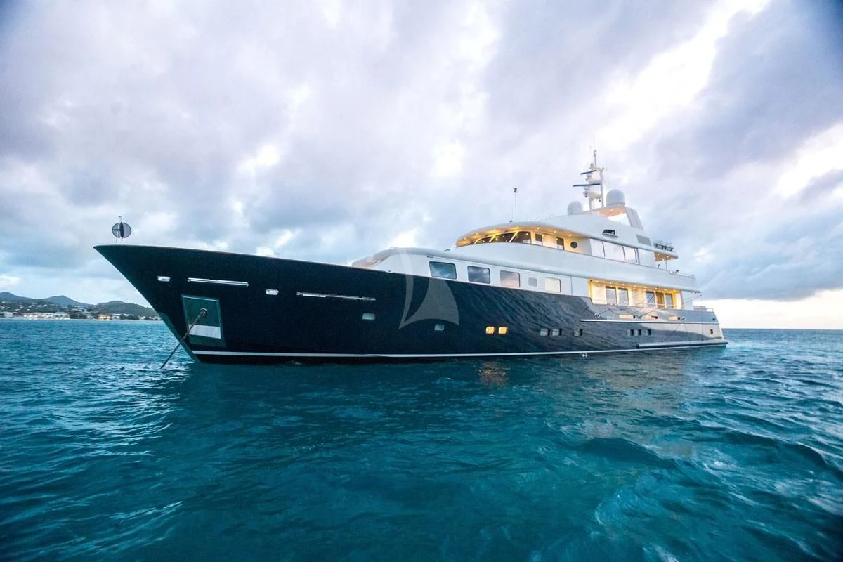 a boat in the water aboard FABULOUS CHARACTER Yacht for Charter