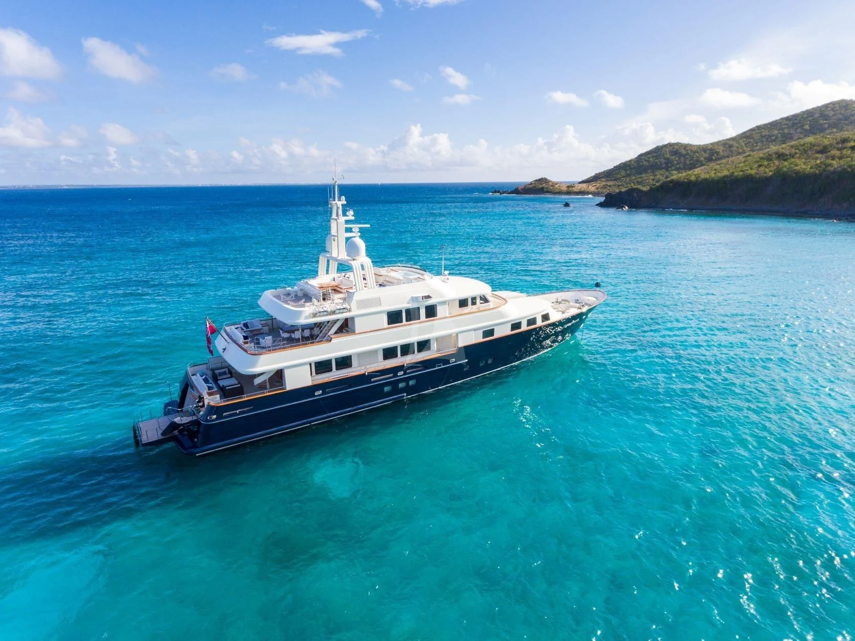a boat in the water aboard FABULOUS CHARACTER Yacht for Charter