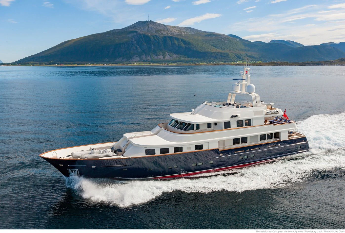 a boat on the water aboard FABULOUS CHARACTER Yacht for Charter