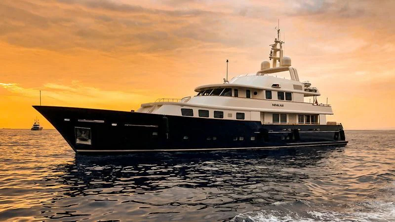 a boat in the water aboard FABULOUS CHARACTER Yacht for Charter