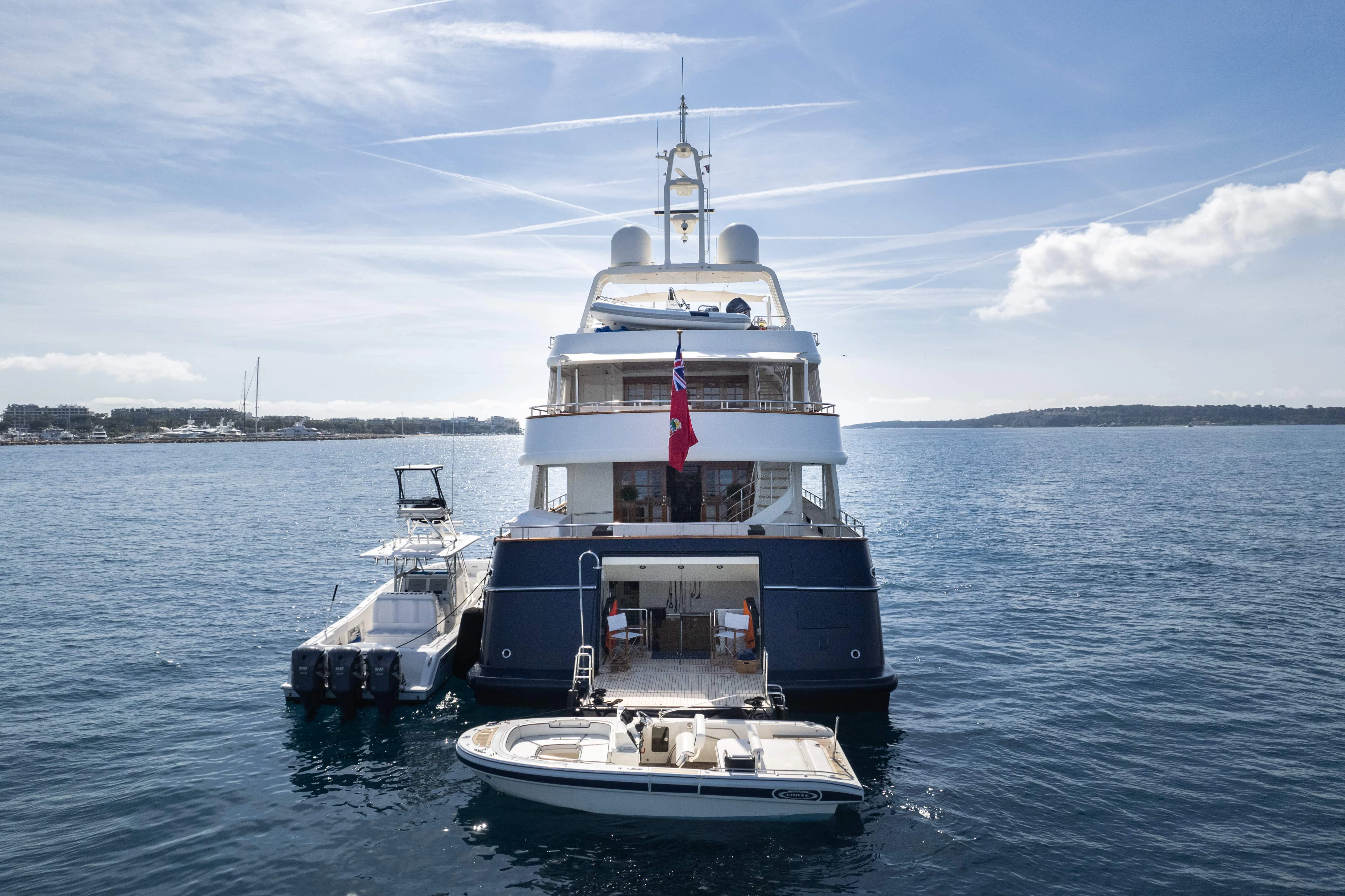 a boat on the water aboard FABULOUS CHARACTER Yacht for Charter