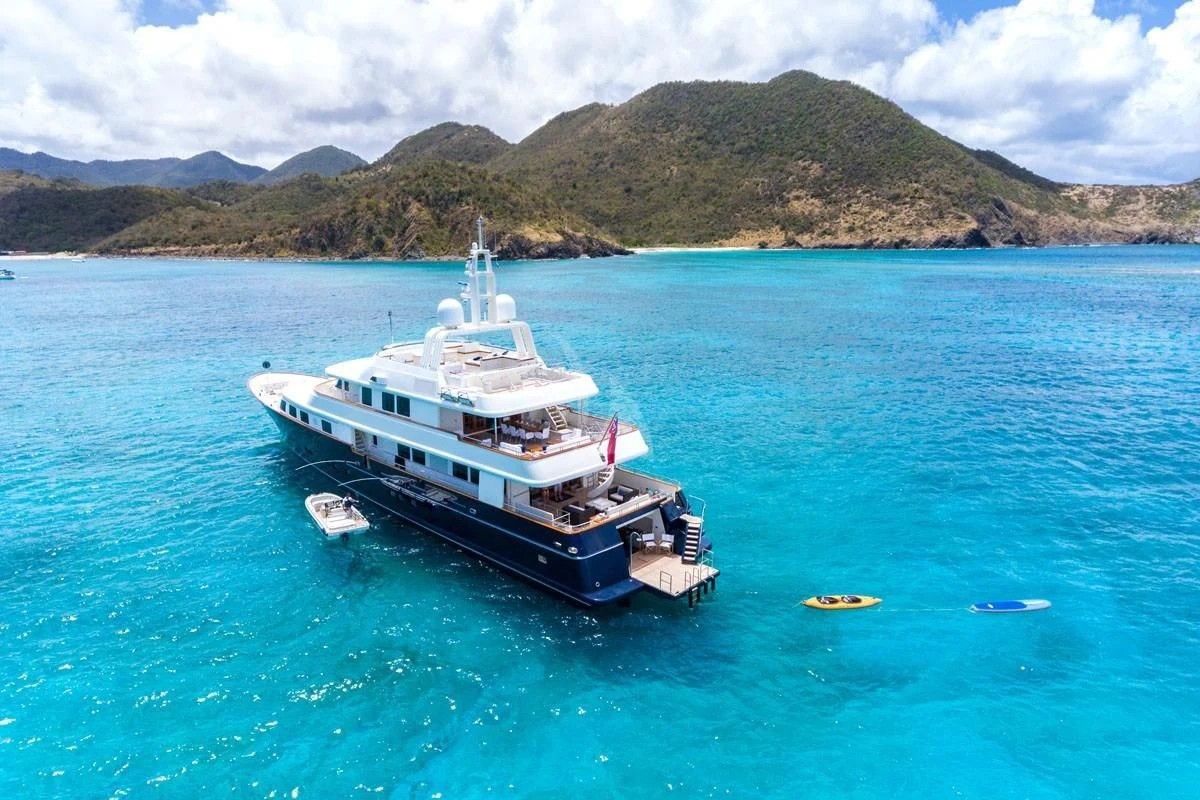 a boat in the water aboard FABULOUS CHARACTER Yacht for Charter