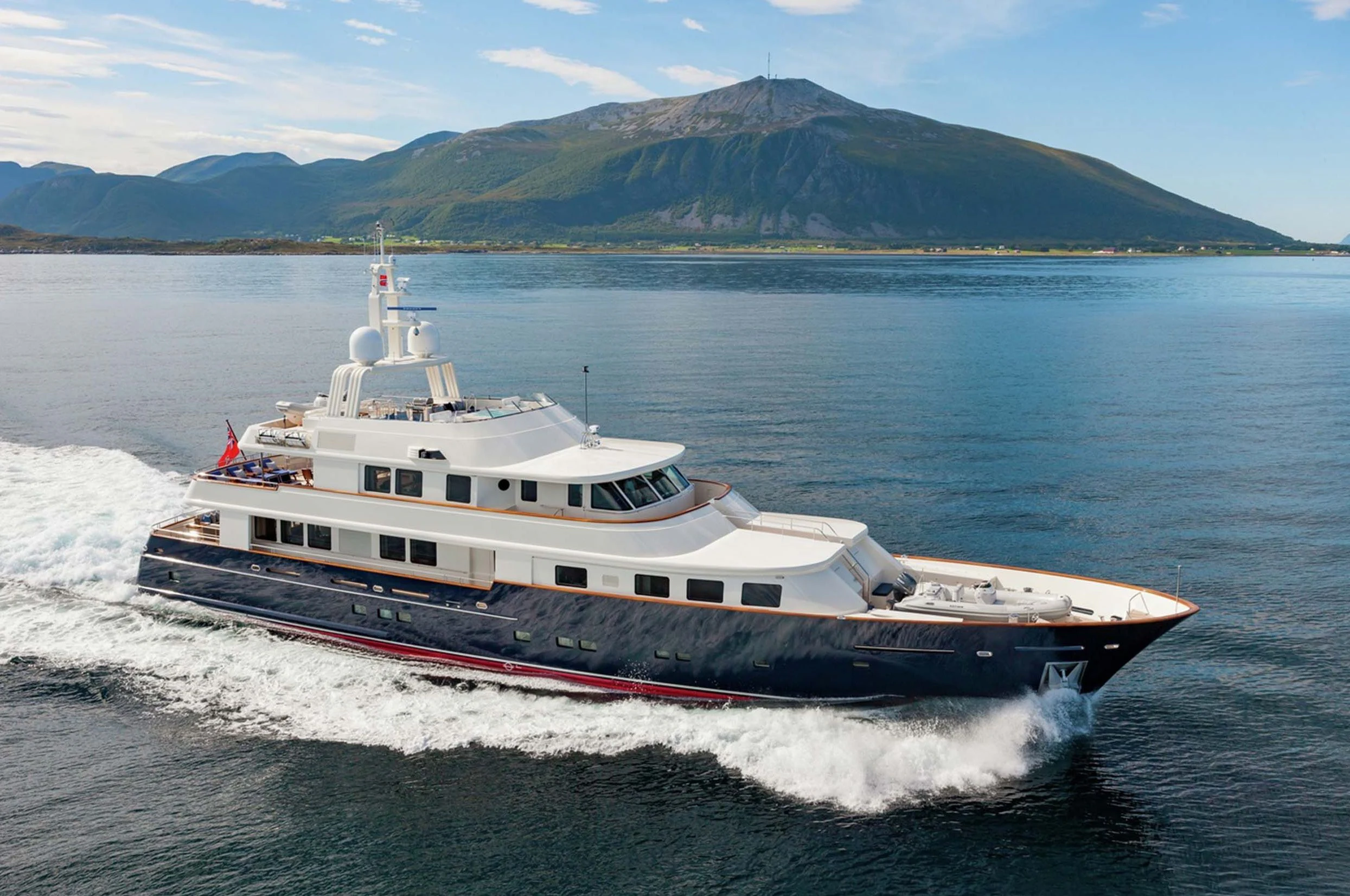 a boat on the water aboard FABULOUS CHARACTER Yacht for Charter
