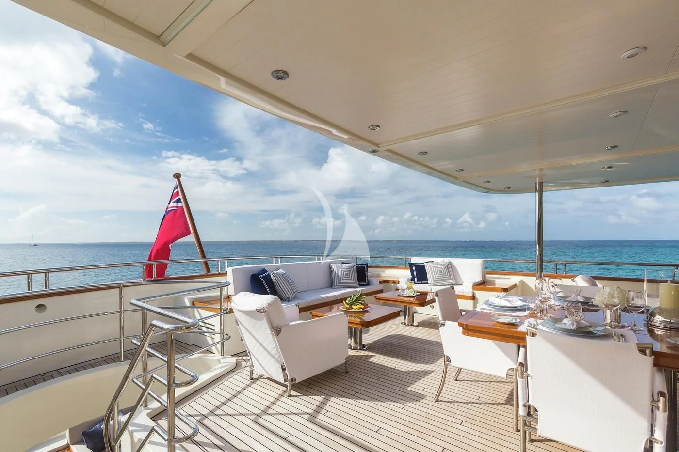 a boat on the water aboard FABULOUS CHARACTER Yacht for Charter