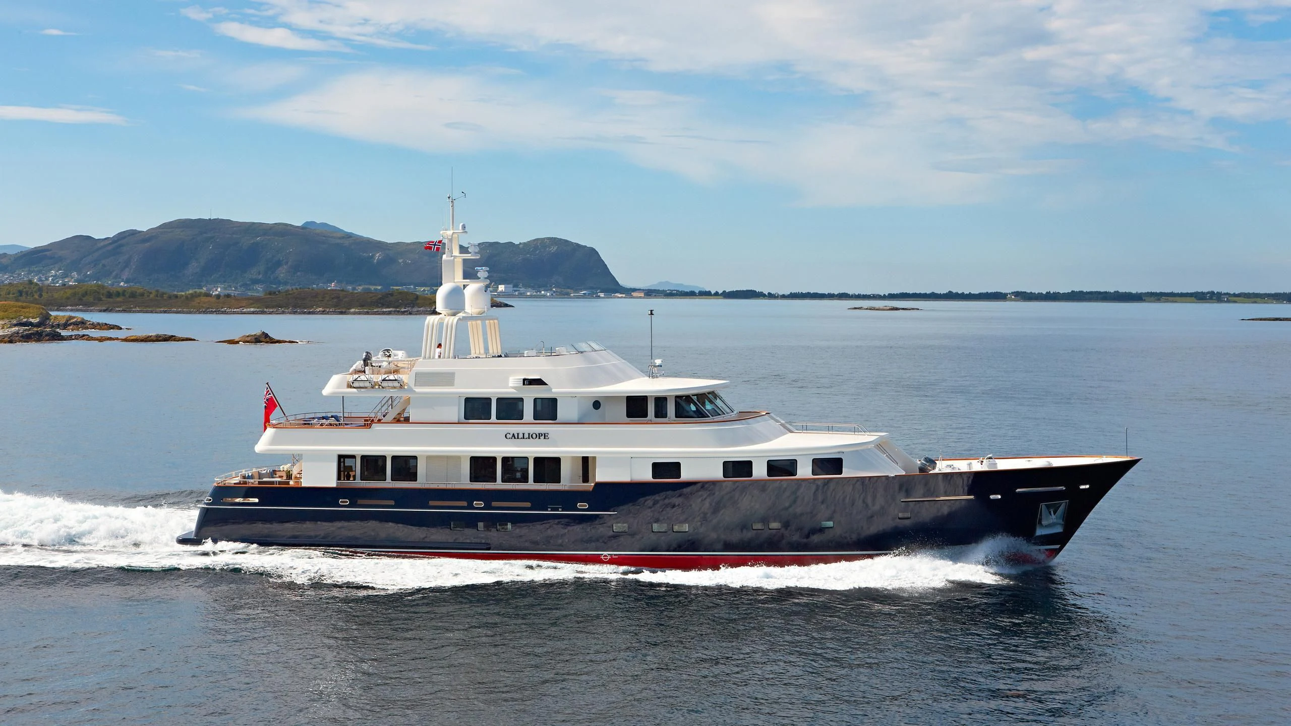 a boat on the water aboard FABULOUS CHARACTER Yacht for Charter