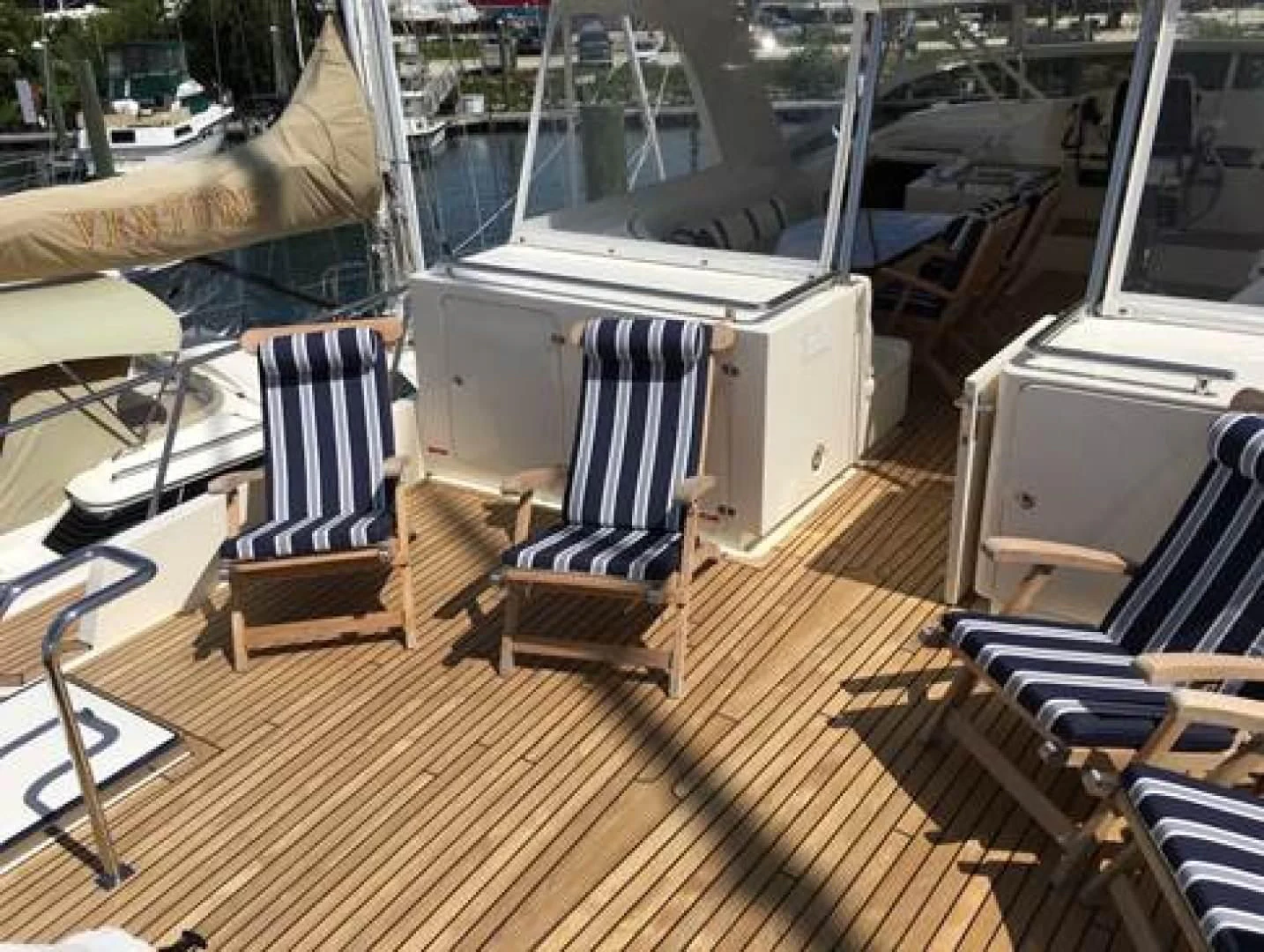 a boat on a deck aboard VK Yacht for Sale