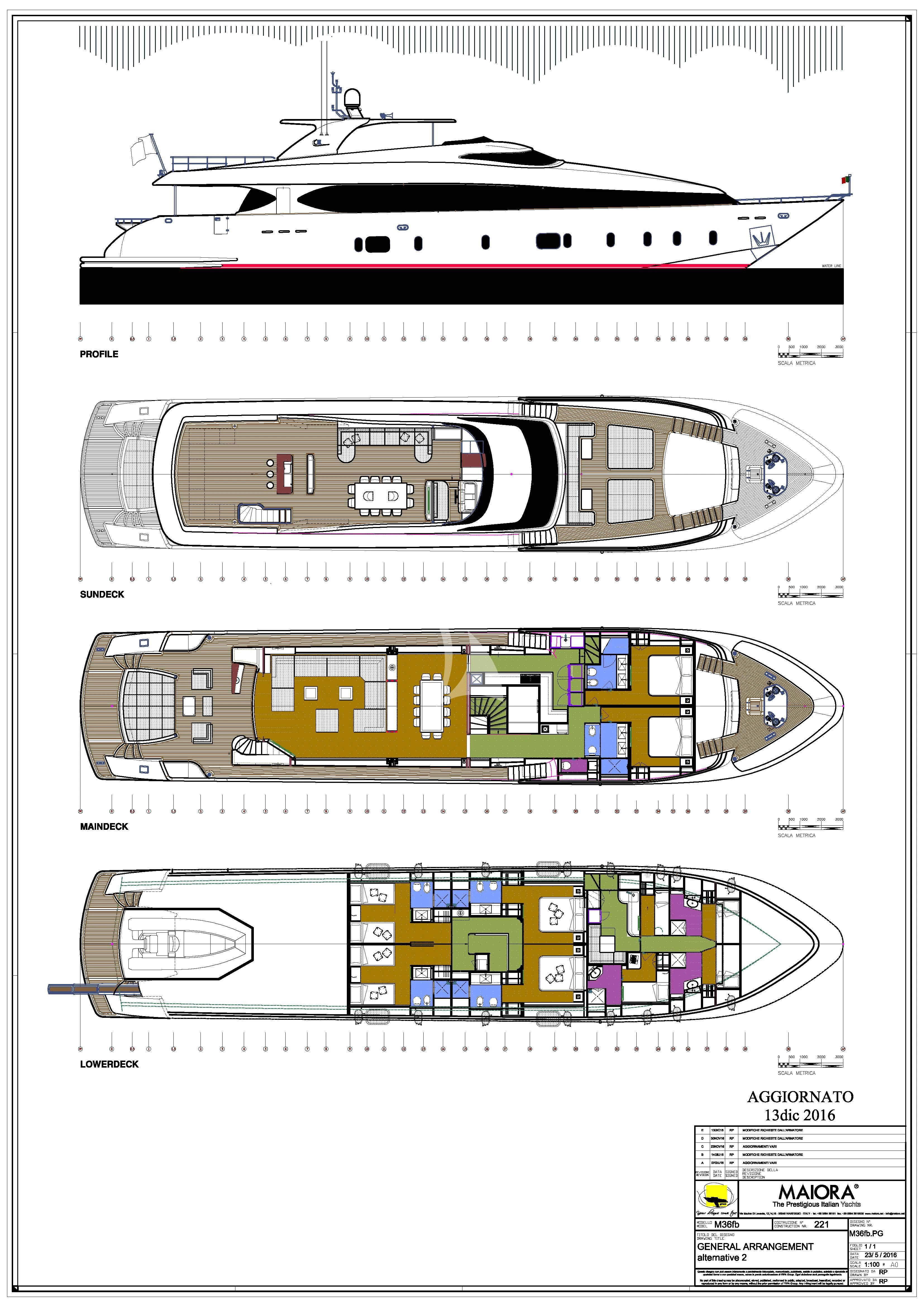 diagram aboard SANDS Yacht for Sale