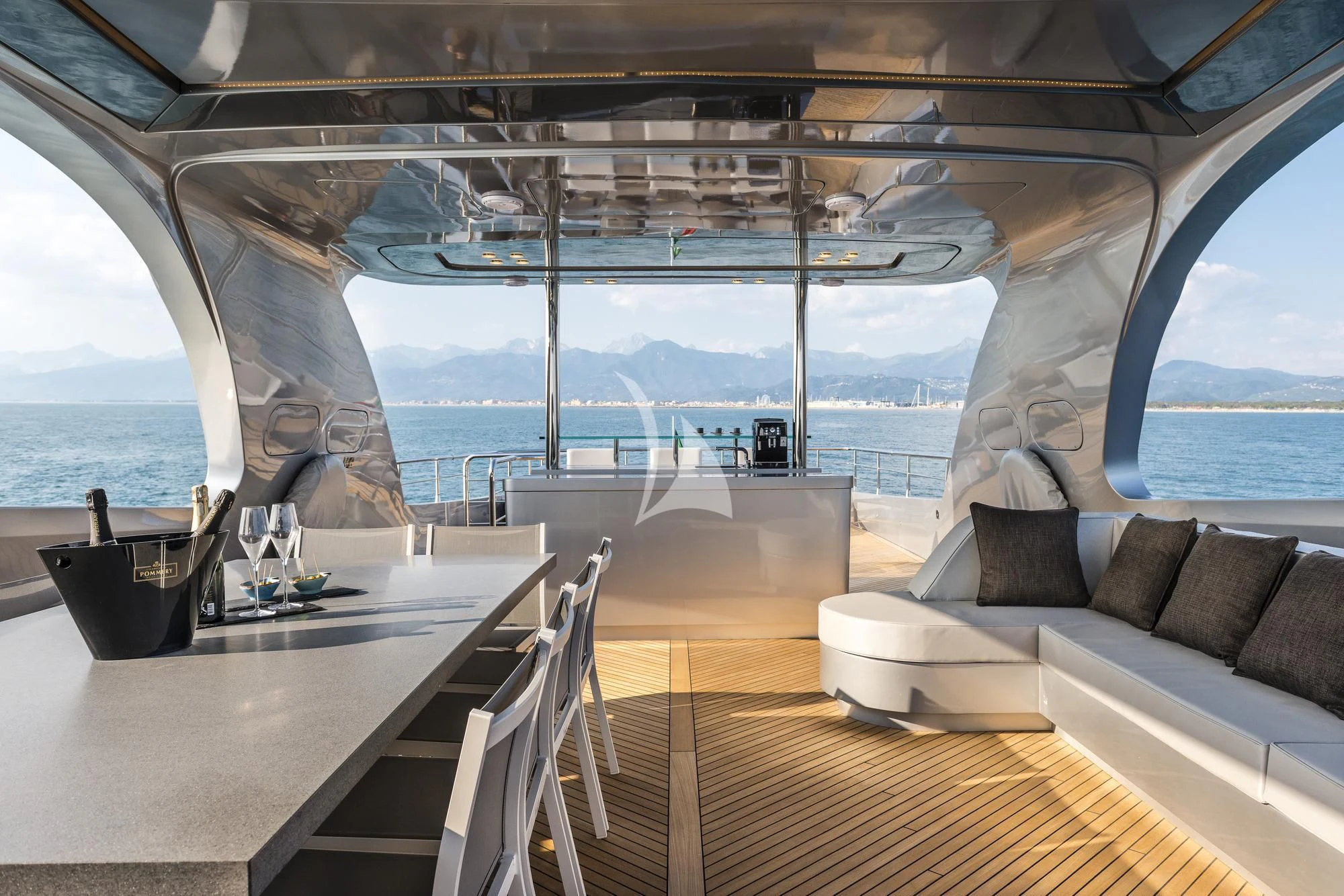 inside of a boat aboard SANDS Yacht for Sale