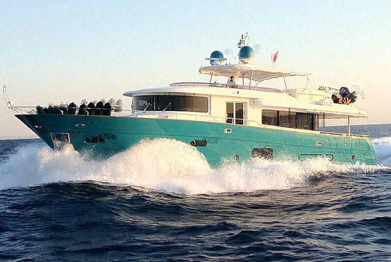 a boat on the water aboard SANGRIA Yacht for Sale