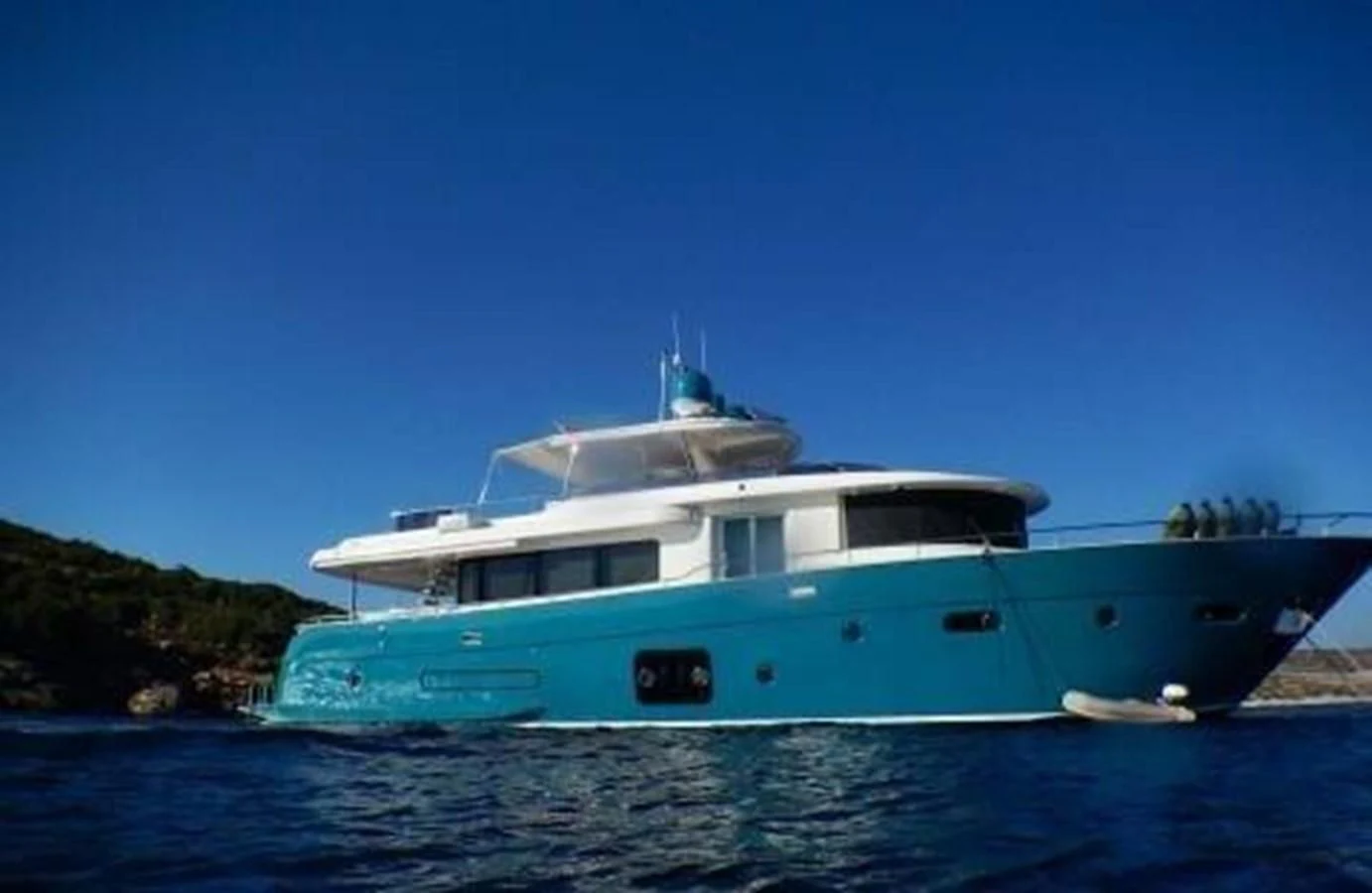 a boat on the water aboard SANGRIA Yacht for Sale