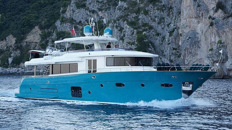 a boat on the water aboard SANGRIA Yacht for Sale