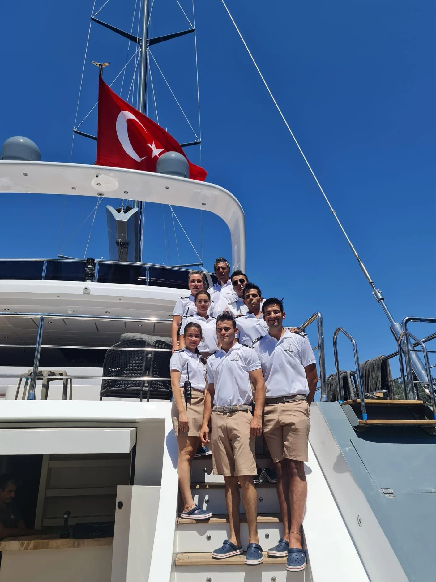 a group of people on a boat aboard NORTH WIND Yacht for Sale
