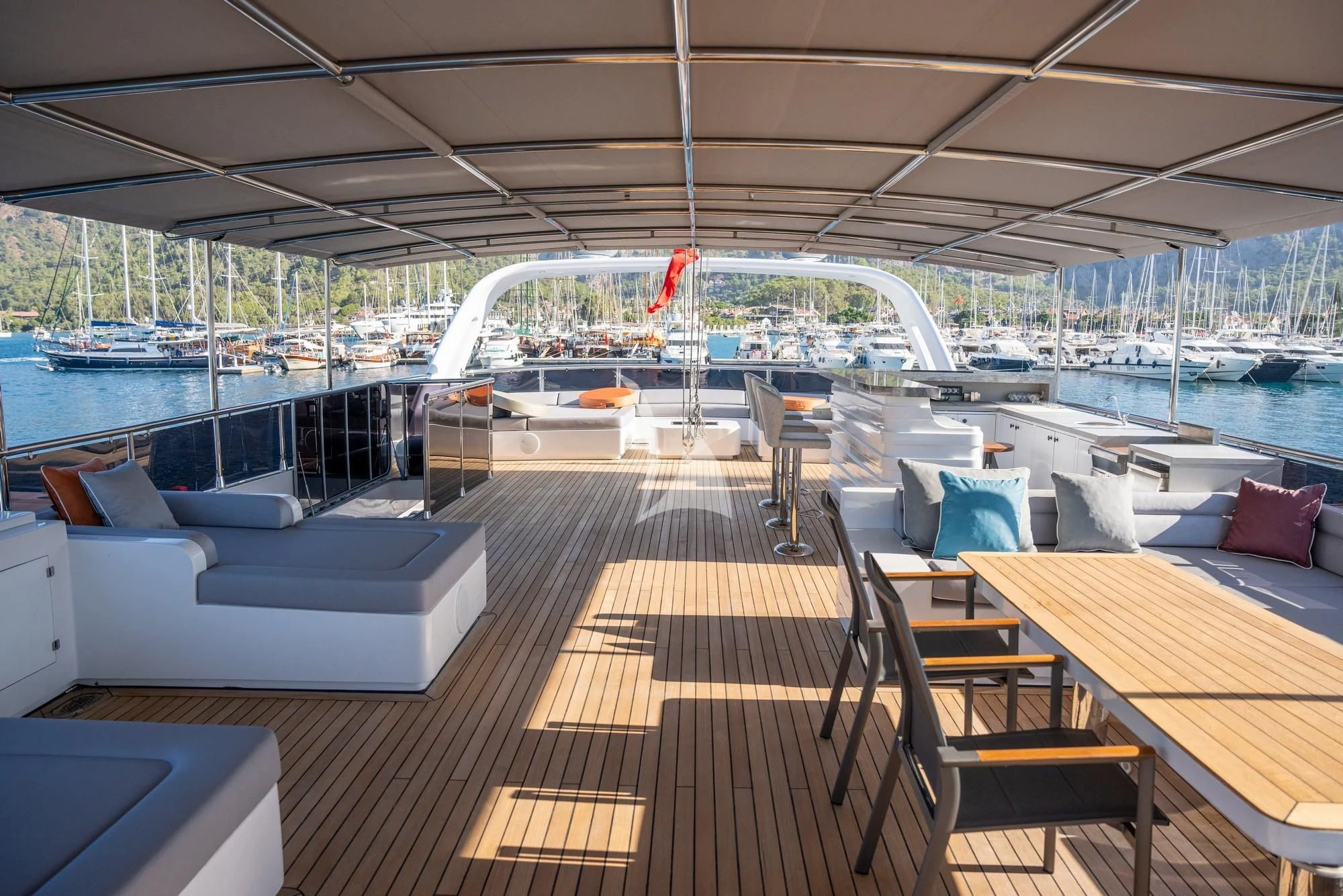 a deck of a boat aboard NORTH WIND Yacht for Sale