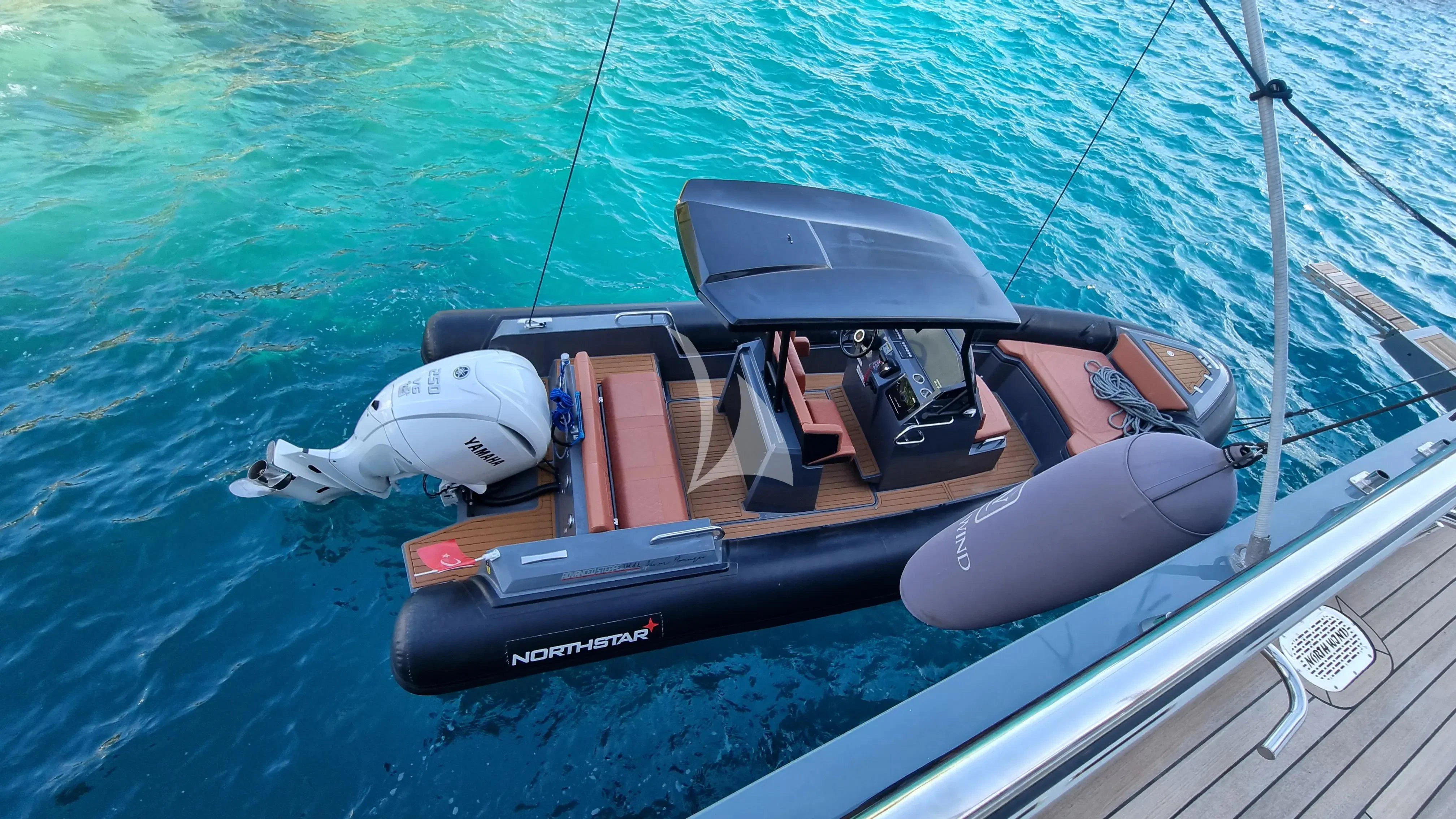 a boat on the water aboard NORTH WIND Yacht for Sale