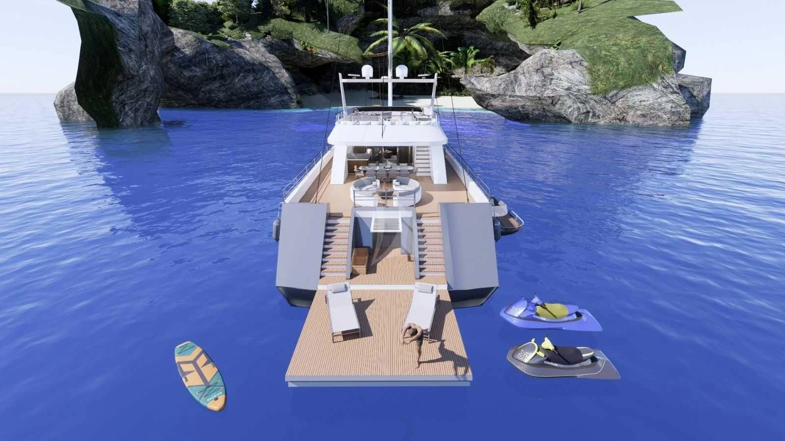 a boat on the water aboard NORTH WIND Yacht for Sale