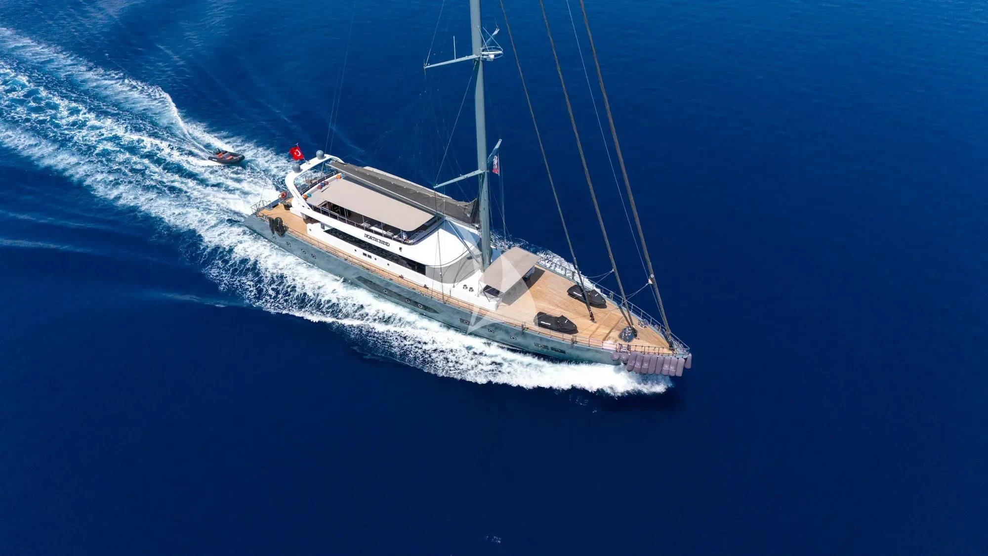 a boat in the water aboard NORTH WIND Yacht for Sale