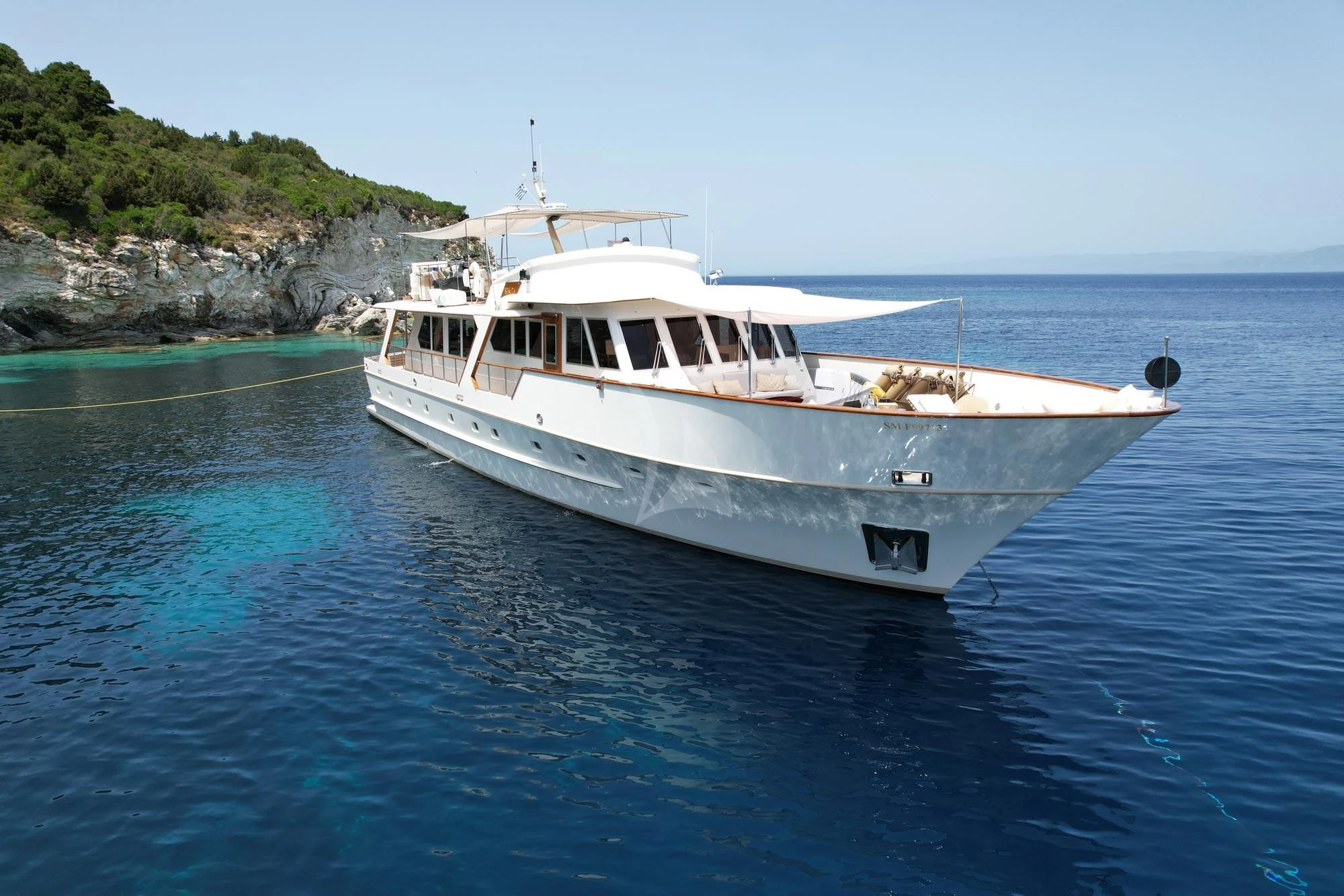 a boat in the water aboard STALCA Yacht for Sale