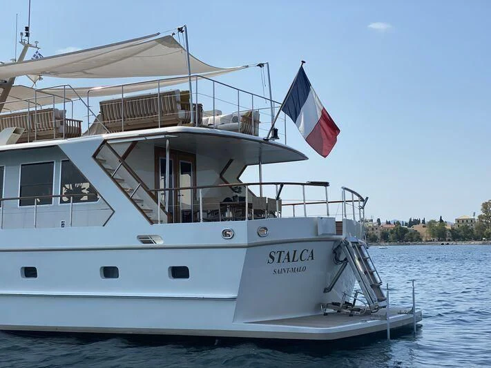 a boat on the water aboard STALCA Yacht for Sale
