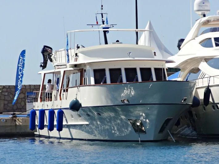 a boat with people on it aboard STALCA Yacht for Sale