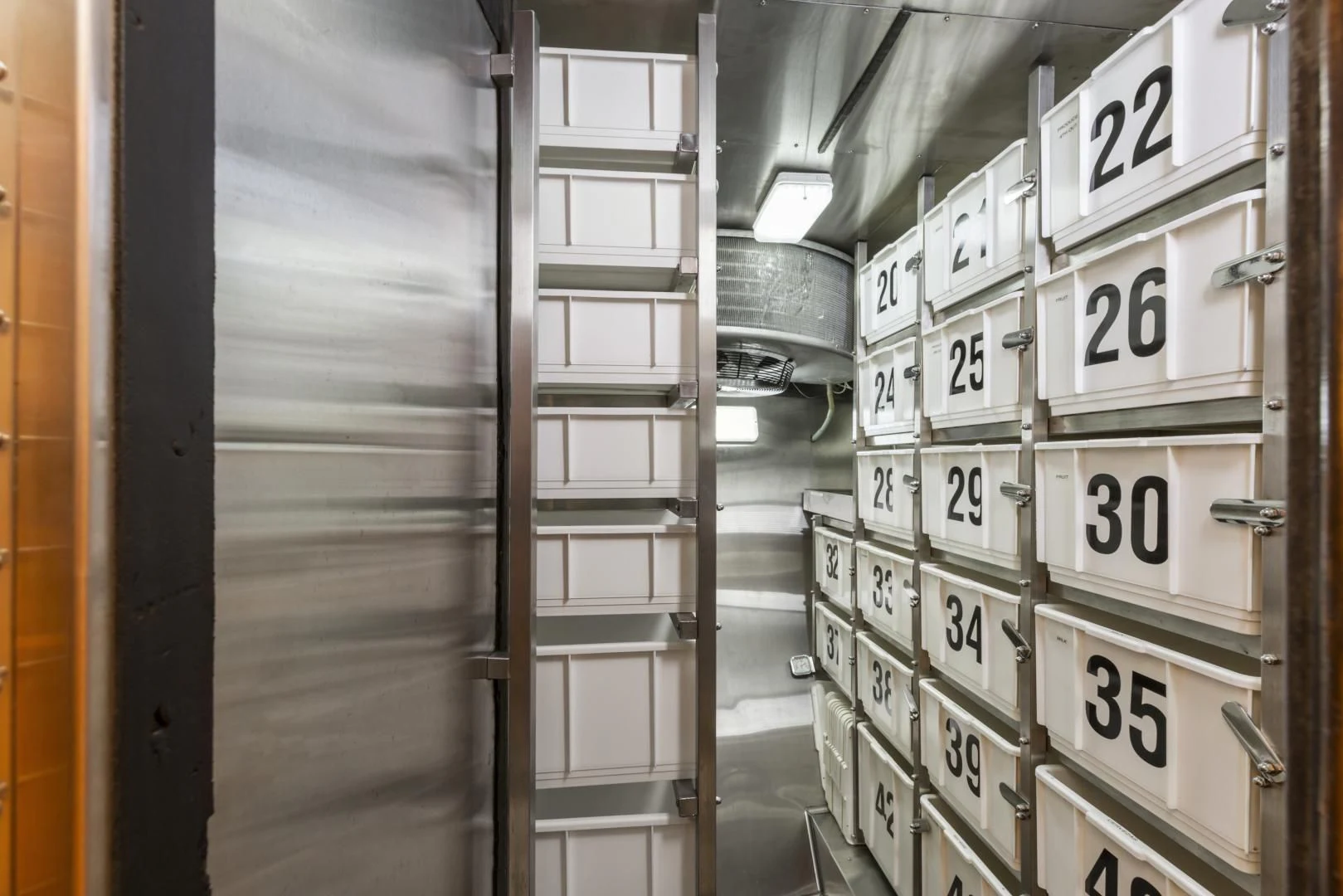 a large room with many signs aboard HOLIDAY Yacht for Sale