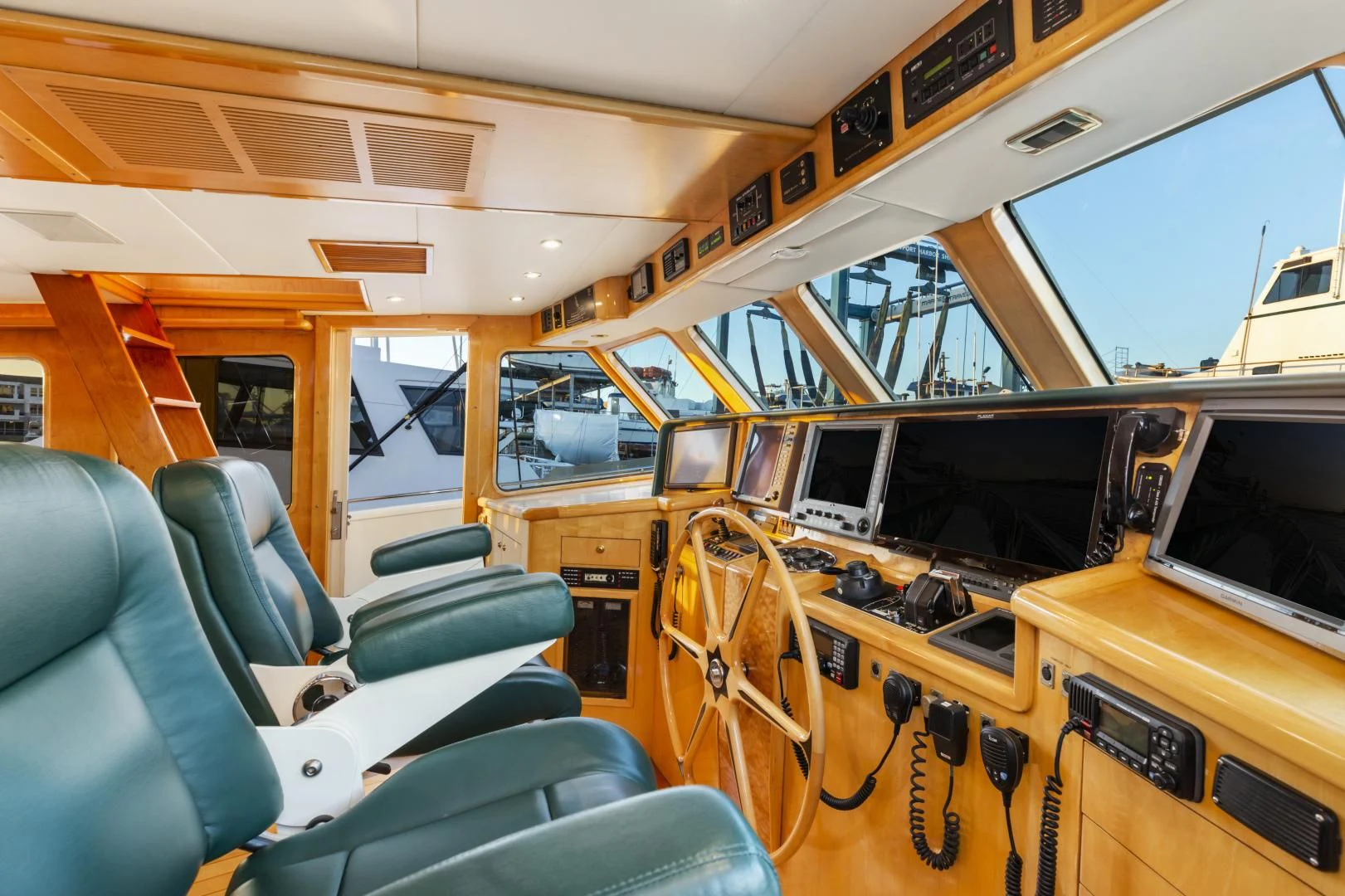 inside of a bus aboard HOLIDAY Yacht for Sale