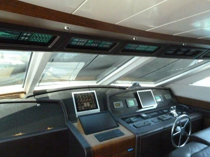inside of a car aboard TYAMO Yacht for Sale