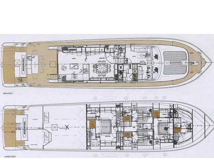 diagram aboard TYAMO Yacht for Sale