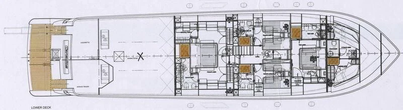diagram, engineering drawing aboard TYAMO Yacht for Sale