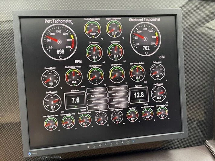 a rectangular electronic device aboard TYAMO Yacht for Sale