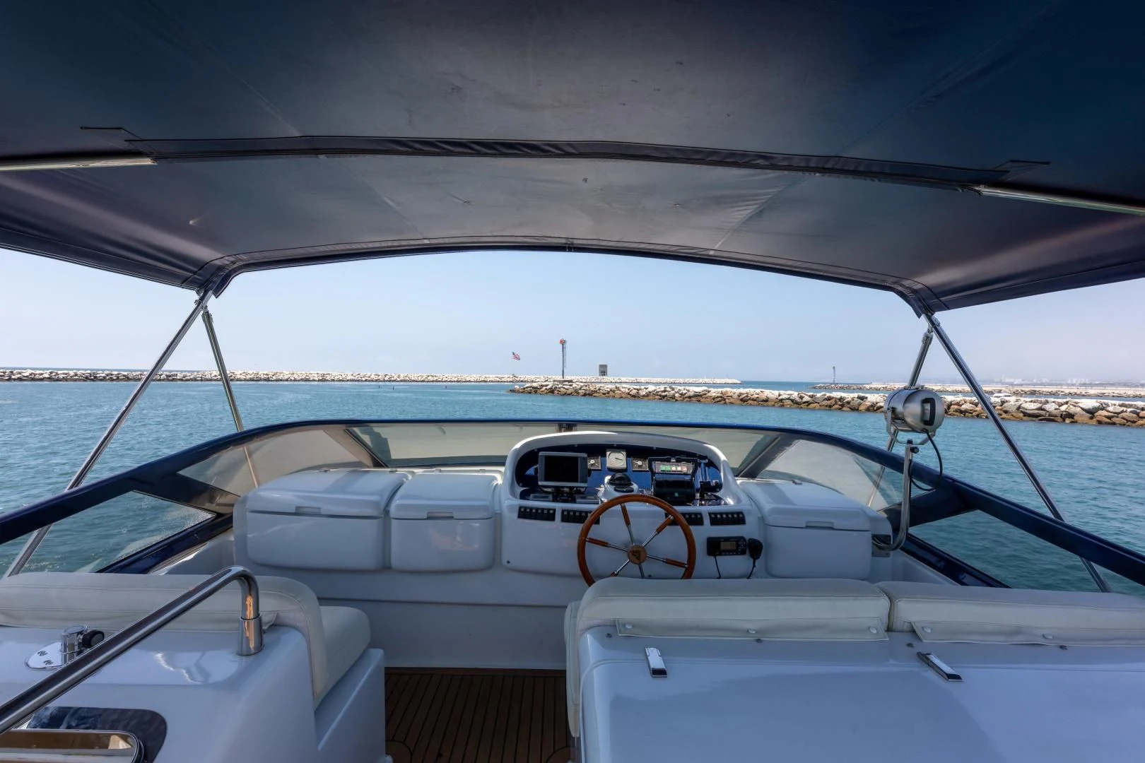 the inside of a car aboard GRAVITY Yacht for Sale