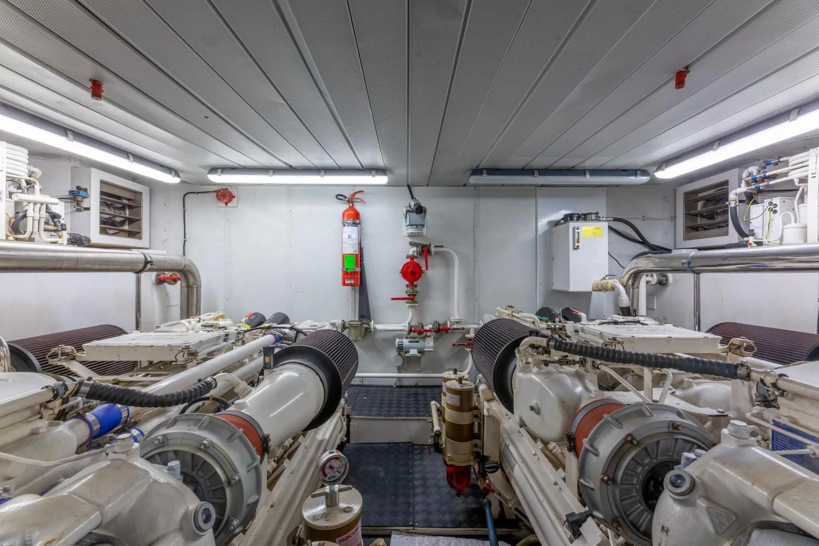a room with machinery aboard GRAVITY Yacht for Sale