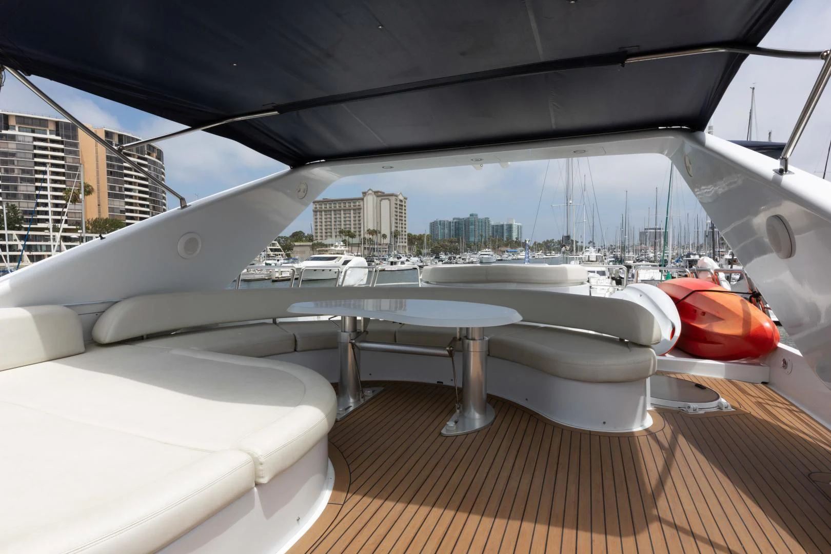 a boat on a deck aboard GRAVITY Yacht for Sale