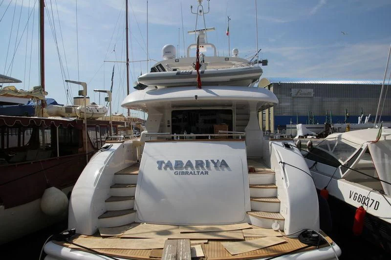 a group of boats are parked aboard TABARIYA Yacht for Sale