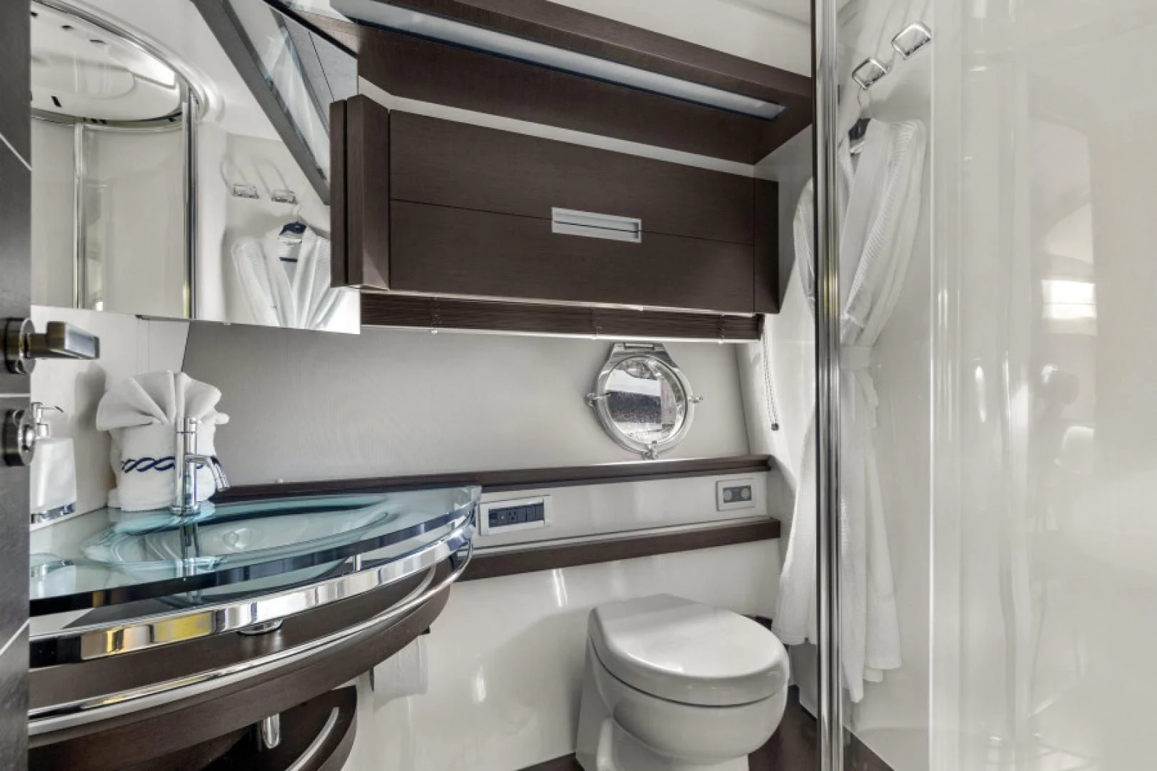a bathroom with a sink and a toilet aboard BLIND SQUIRREL Yacht for Sale