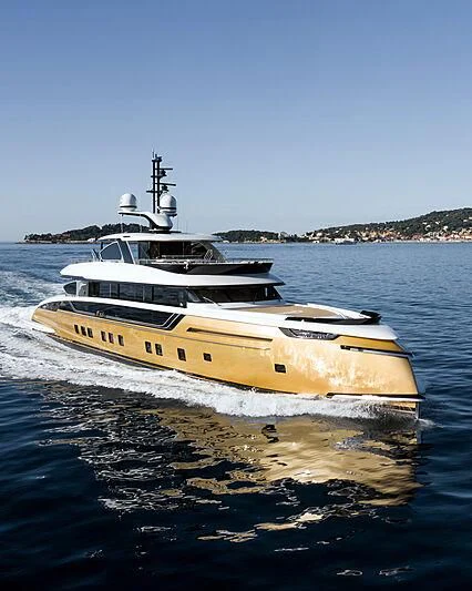 a boat on the water aboard STEFANIA Yacht for Sale