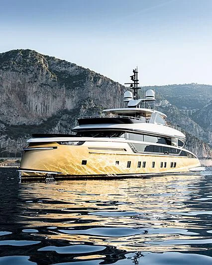 a boat on the water aboard STEFANIA Yacht for Sale