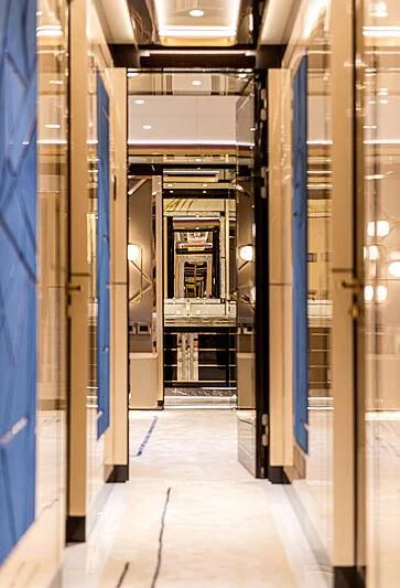 a room with several servers aboard STEFANIA Yacht for Sale