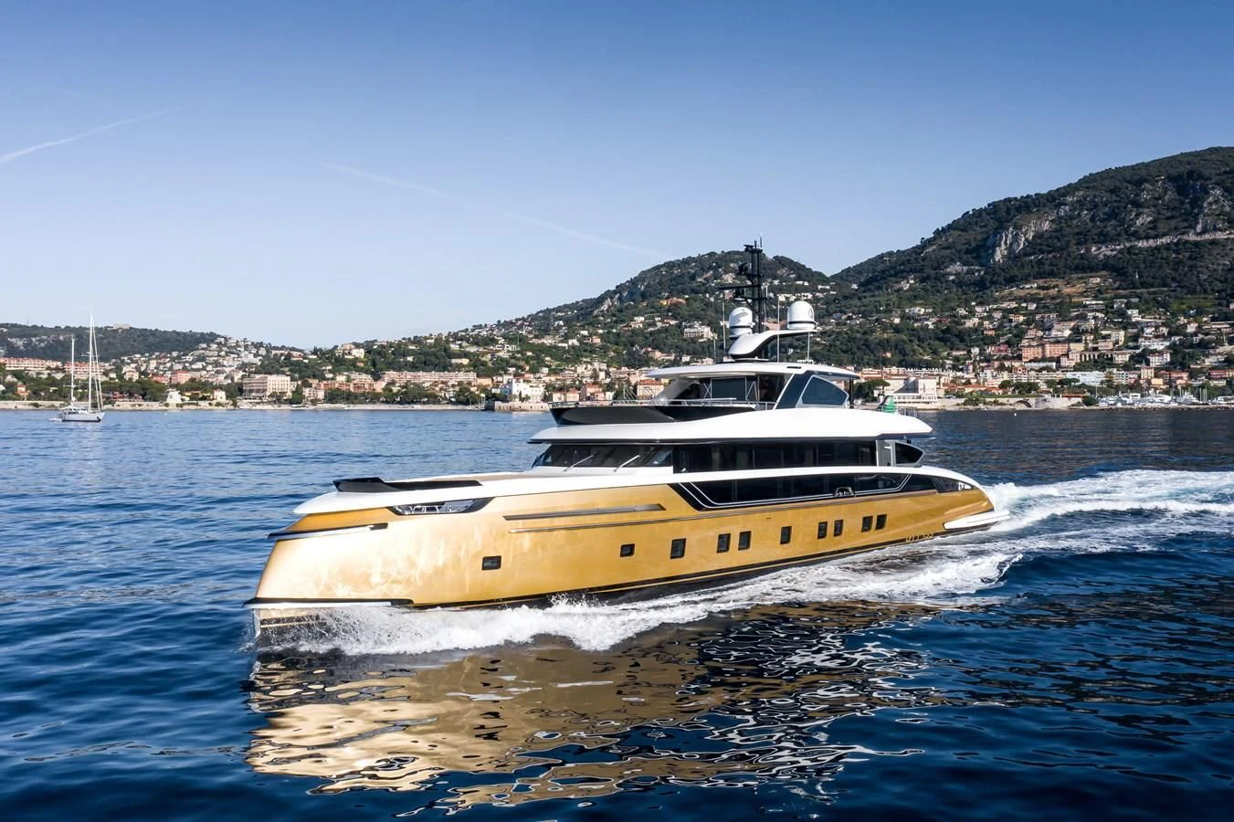 a boat on the water aboard STEFANIA Yacht for Sale