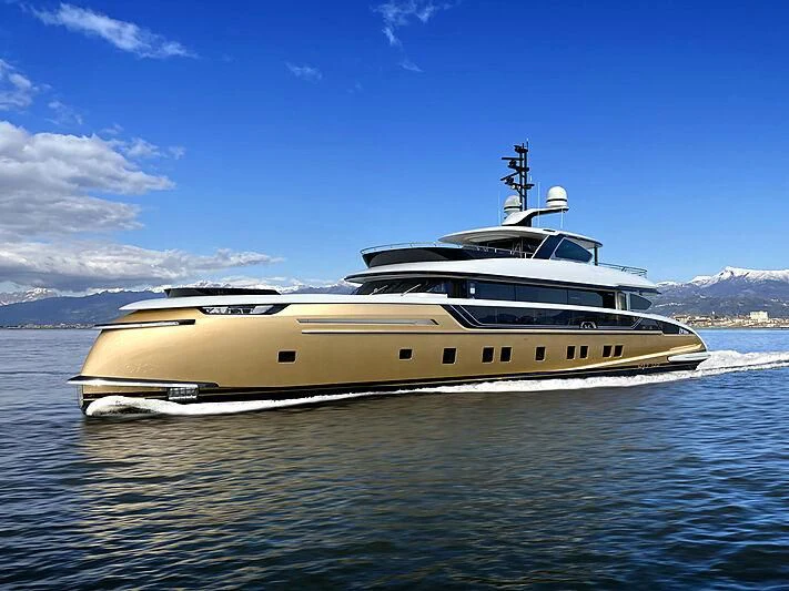 a boat in the water aboard STEFANIA Yacht for Sale