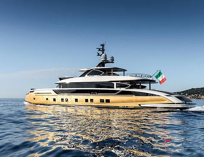 a boat on the water aboard STEFANIA Yacht for Sale