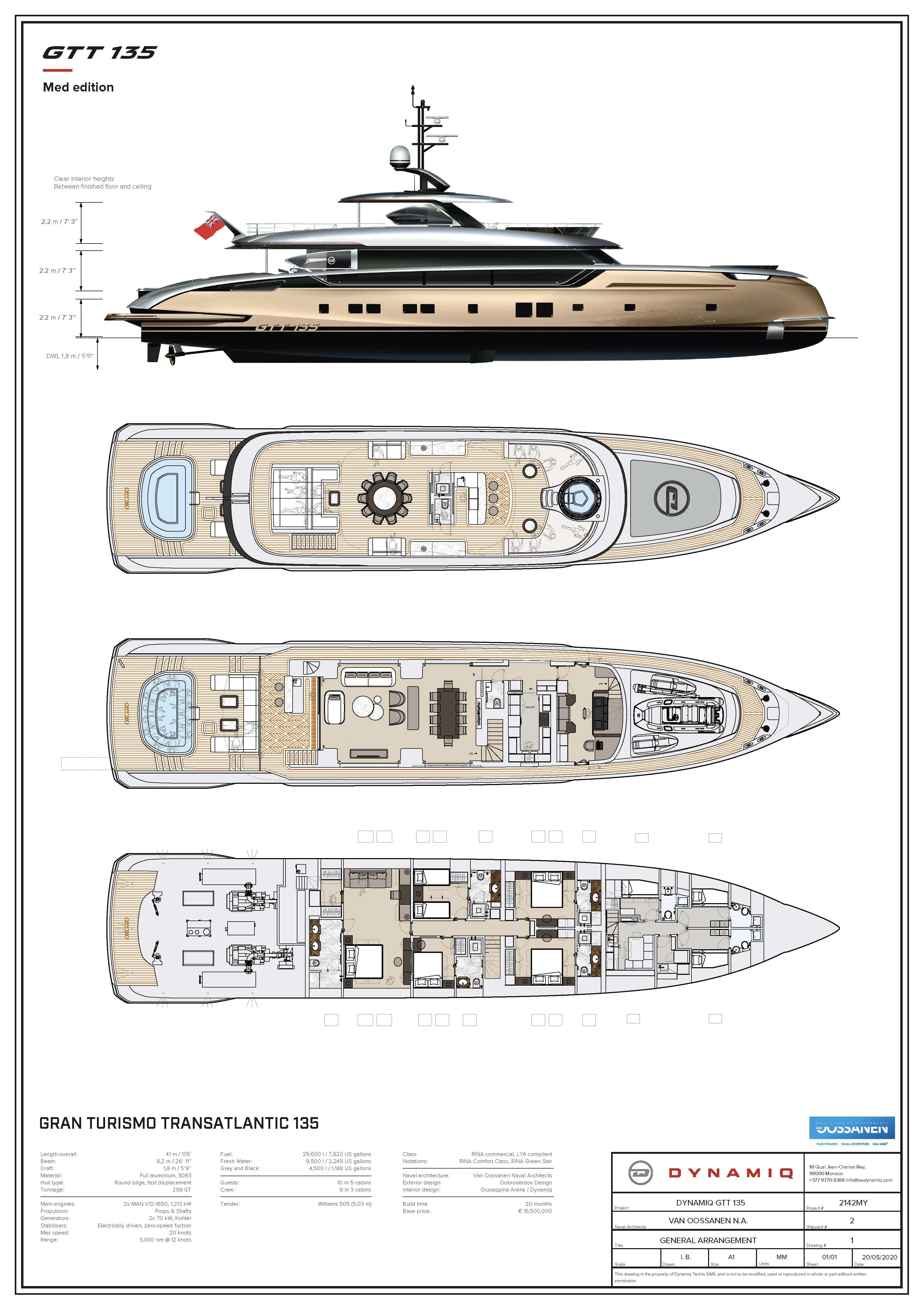 diagram, engineering drawing aboard STEFANIA Yacht for Sale