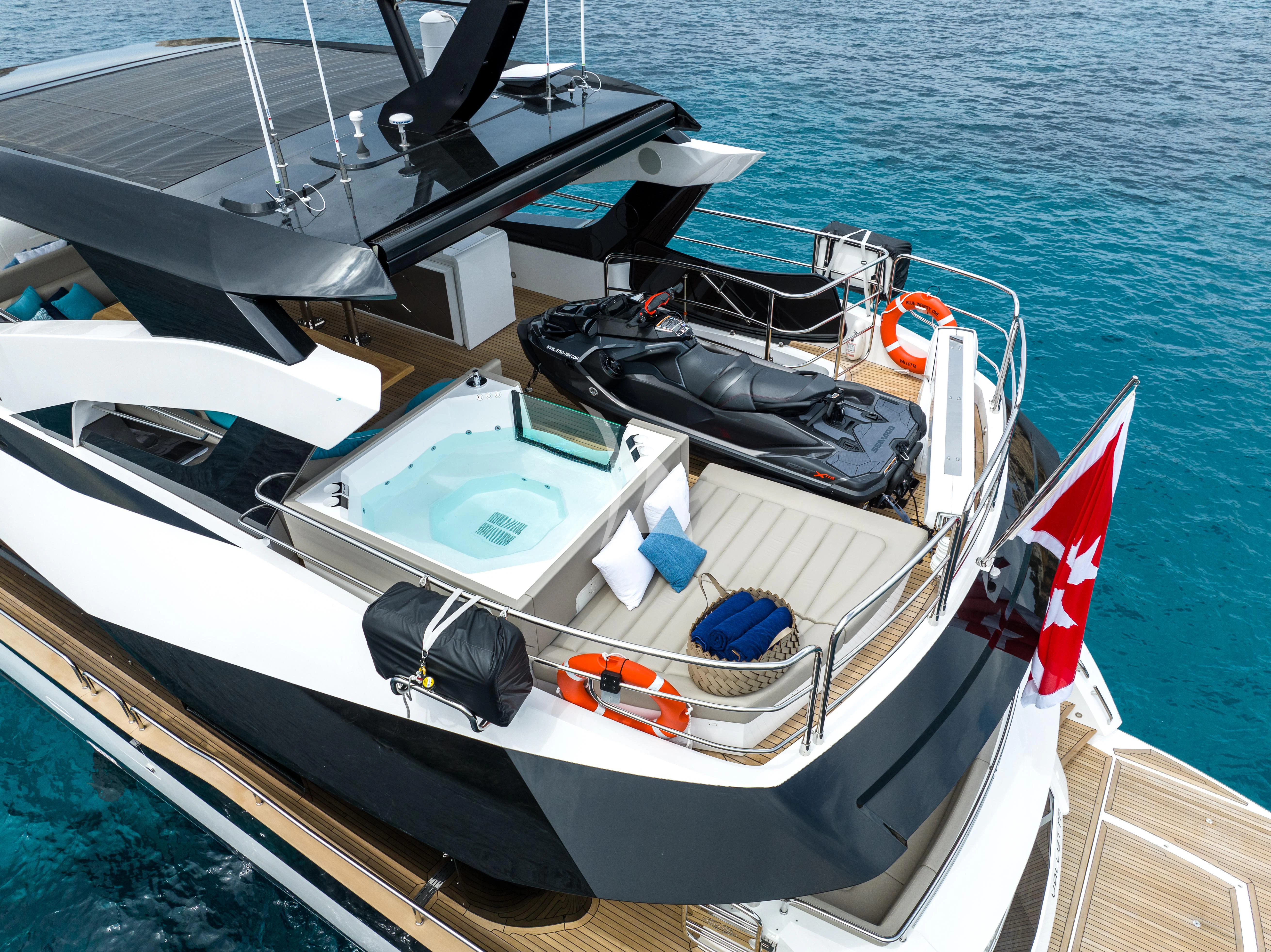 a boat on the water aboard BLUE INFINITY ONE Yacht for Sale